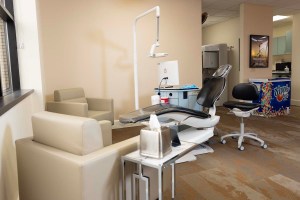 Treatment room with treatment chair