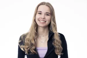 Girl showing bright smile