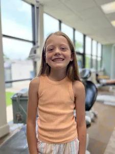 Young girl patient smiling
