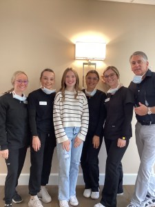 Group staff photo in office